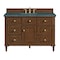 James Martin Vanities 48'' Single Vanity, Mid-Century Walnut w/ 3 CM Parisien Bleu Quartz Top 424-V48-WLT-3PBL - alternate 1